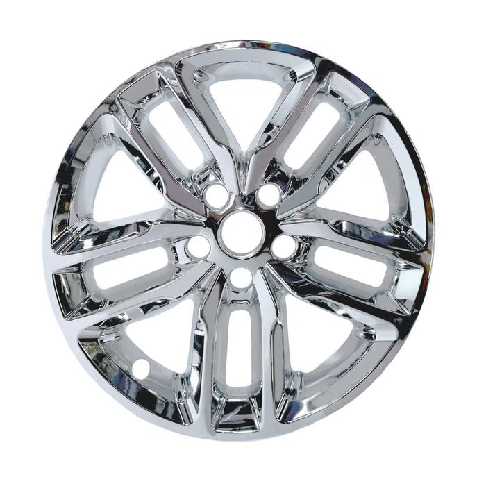 Coast to Coast Chrome Plated 17in 5 Double Spoke, ABS, Fits Over and Into OEM Wheel Cover/Hub Cap 4 Piece