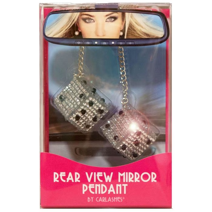 CarLashes Crystal Dice Rear View Mirror Pendant