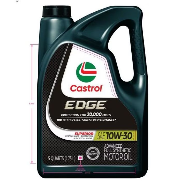 Castrol EDGE Full Synthetic Engine Oil 10W-30 5 Quart