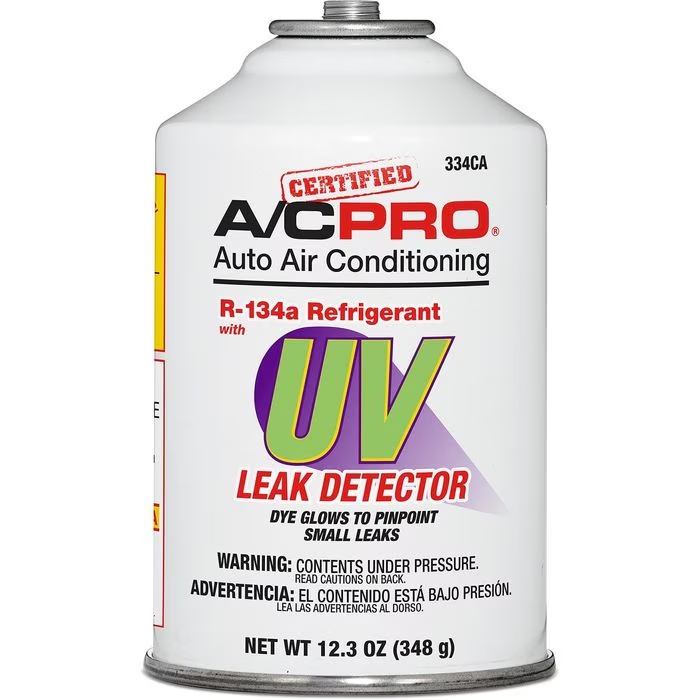 Certified A/C Pro R-134a Refrigerant with Stop Leak and UV Dye 11.3oz