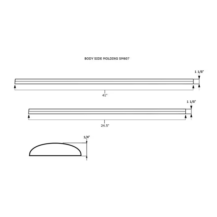 Coast To Coast Side Body Panel Molding CCISM607