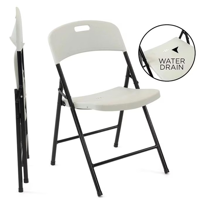 Creative Outdoor Distributor White Premium Folding Chair Set of 4
