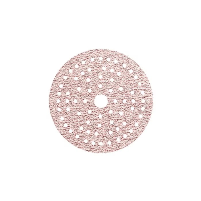 Carworx 80 Grit 6in Hook and Loop Multi-Hole Supreme Red Ceramic Sanding Disc 50 Pack