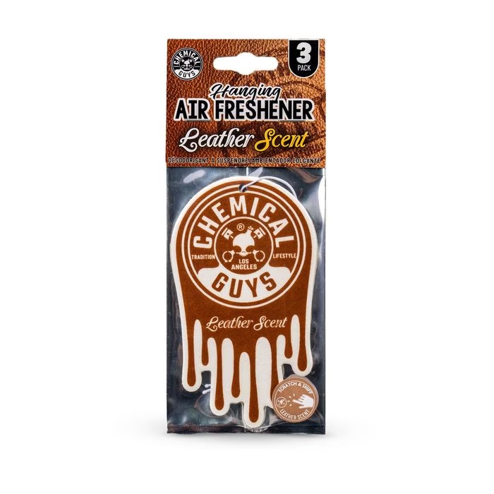 Chemical Guys Leather Scent Hanging Air Freshener 3 Pack