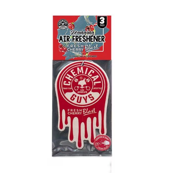 Chemical Guys Cherry Blast Scent Hanging Air Freshener 3 Pack