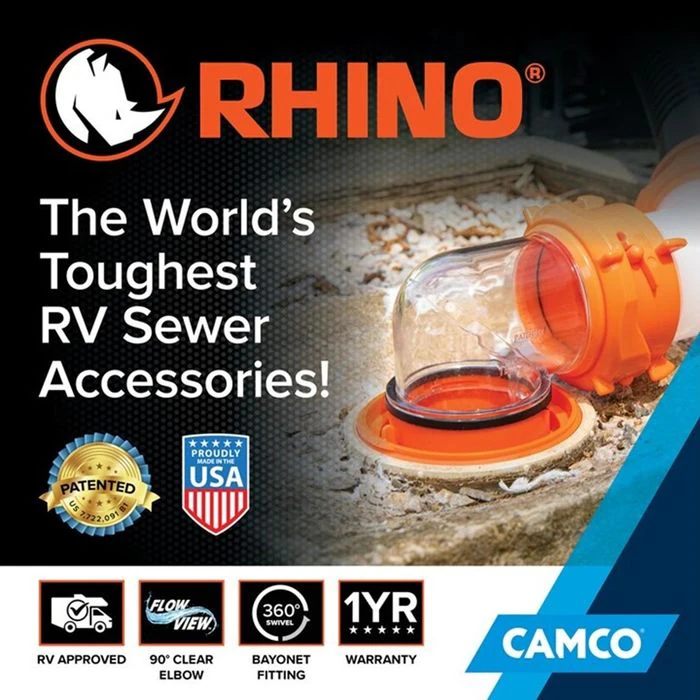 Camco RhinoFLEX Elbow 4N1 Adapter with Swivel Bayonet Fitting